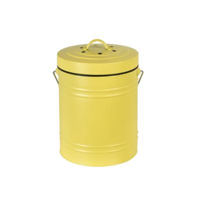 China Sustainable 5L Kitchen Foot Foot Waste Trash Can Composter Trash Bin Indoor Kitchen Compost Bin for sale