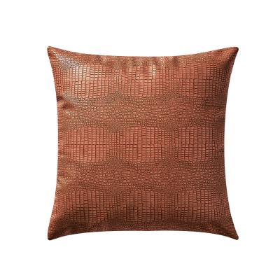 China High Quality 100% Polyester Fiber Pattern Cushion Cover Snake Skin Anti-Static Animal PU Pillow for sale