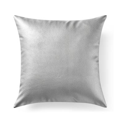 China Factory Outlet European And American Style Lychee Grain Antistatic Leather Pillow Cover for sale