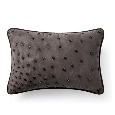 China Anti-Static Faux Suede Felt Plain Leather Cushion Cover Upholstery Solid Color Pillow Cover Custom Manufacturer for sale