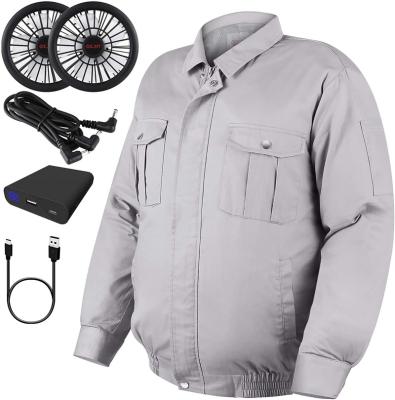 China 2021 New Design Fan Air Conditioning QUICK DRY Cooling Coat Men Working Fan Cooling Jacket for sale