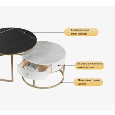 China (size) adjustable italian luxury portable indoor oval coffee tables for office furniture drawer for sale