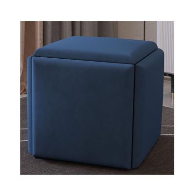 China Comfortable Modern Stool 2022 Detachable Color Cozy New Modern Suede Leather Stool And Stylish Bar for sale