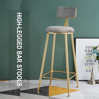 China Eco-friendly Bar Furniture Stool With Back Iron Chair Metal Kitchen Umpire Chairs Colorful Bar Stool for sale