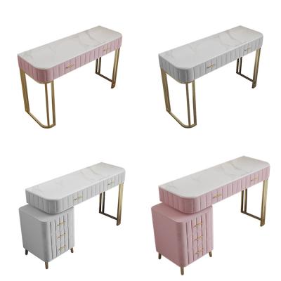 China Other price of kitchen furniture dressing table white and gold children's dressing table for sale