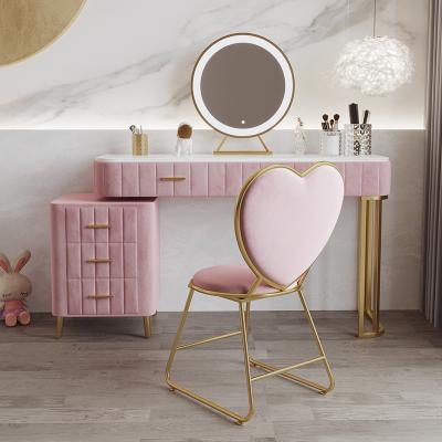 China Other Dresser Shelf Bedroom Furniture Wholesale Luxury Marble Mirror With Drawer Table Dressers For Girls for sale