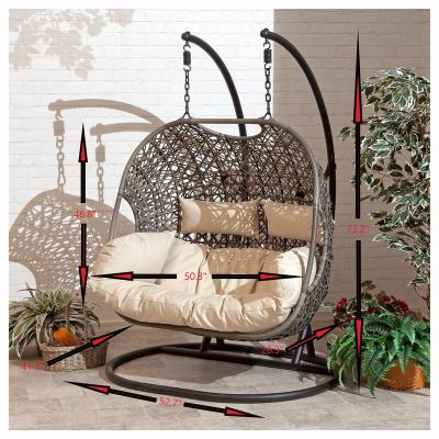 China Super Comfortable Warm Luxury Hanging Garden Swing Chairs Modern Baby Porch Swing Chair Rattan Outdoor Furniture for sale