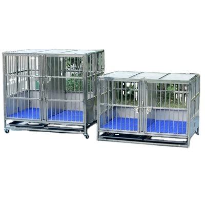 China Removable Cover Veterinary Animals Single Layer Single Door Folding Stainless Steel Dog Cage Metal Settlements for sale