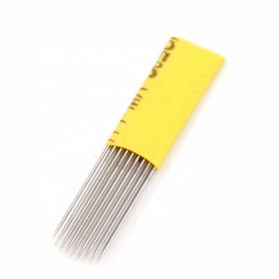 China 316 Stainless Steel Factory Price Double Row Microblading Yellow Shading Blades for sale