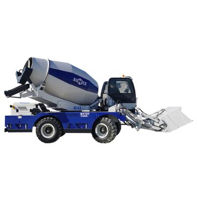 China Building Material Stores 1.2 - 6.5 CBM Concrete Self Ladding Concrete Mixer With Pump for sale