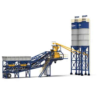 China Building Material Shops HZS Mixing Ready Mixed Concrete Plant Factory Mobile Concrete Batching Price for sale