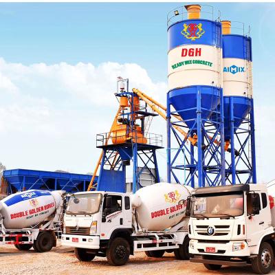 China Building Material Shops 35m3h Mobile Wet Mixing Plant Mobile Concrete Batching Price for sale