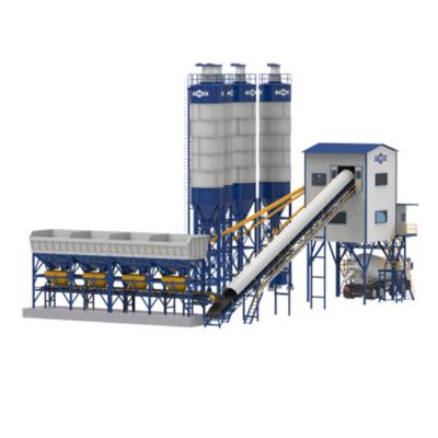 China building material stores portable concrete batching plant 100m3/h in myanmar for sale