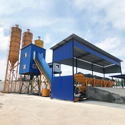 China Construction Projects AJ60 HZS60 60m3/h Stationary Ready Made Concrete Mixing Plants for sale