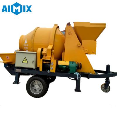 China Construction Engineering 40m3/h Cement Mixer Pump Trailer Hydraulic Concrete Mixer And Concrete Pump for sale