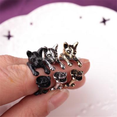 China Vintage Metal Cat Ring Cute Animal Handmade for Women Men Girls Women Christmas Kitty Tail Fashion Party Jewelry Pet Lover Gift Accessories for sale