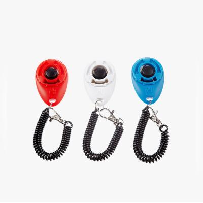 China Adjustable Sound Key Dog Chain Clicker ABS Dog Training Clicker Ergonomic Plastic Pet Trainer For Teddy Dog Sound Training Tool for sale