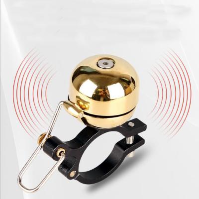 China New Clear Sound Metal Mini Bicycle Bell Long Range Mini Bicycle Bell Copper Mountain Bike Horn Bicycle Bell for sale