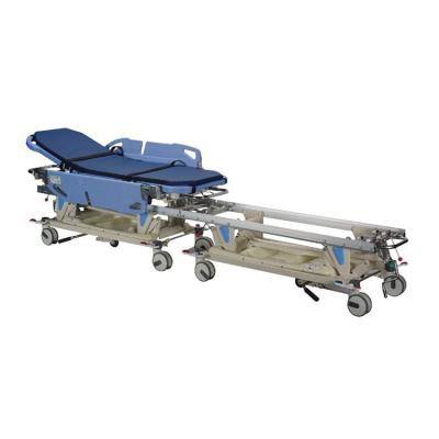 China metal clad steel mobile hospital bed, hospital trolley bed, hospital bed emergency room for sale