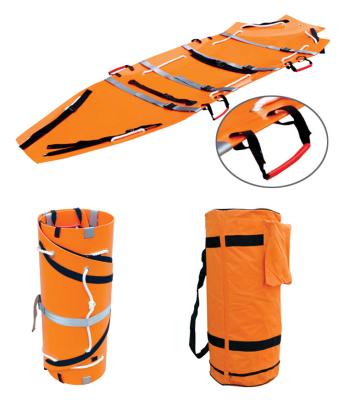 China Plastic Fine Quality Soft Plastic Adjustable Ambulance Emergency Roll Up Stretcher for sale