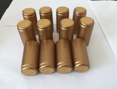 China Gold  PVC Shrink Capsules for Vodka (size 31.5 X 60mm) for sale