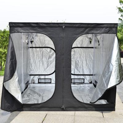 China Easily Assembled Hydroponic Growing Tent Set Indoor 240x240x200cm Side Led Lighting To Grow Tent With Tray Piece for sale