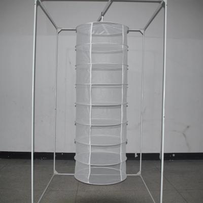 China Dia55-58cm Easily Assembled Size 180cm 8 Layers Drying Hanging Rack Mesh Indoor Foldable Mesh Drying Net for sale