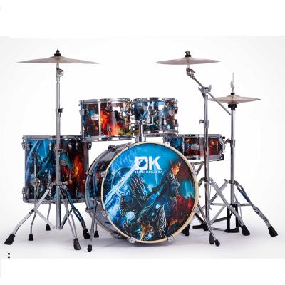 China Fashion High Grade 5pcs Paint Wrap Cover Drum Sets / Drum Kits for sale