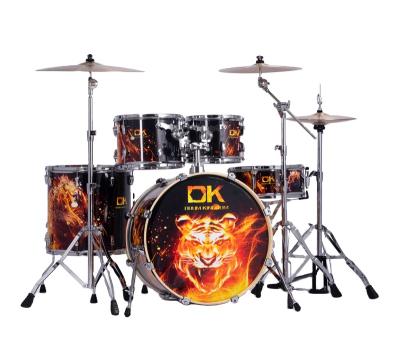 China Fashion High Grade 5pcs Paint Wrap Cover Drum Sets / Drum Kits for sale