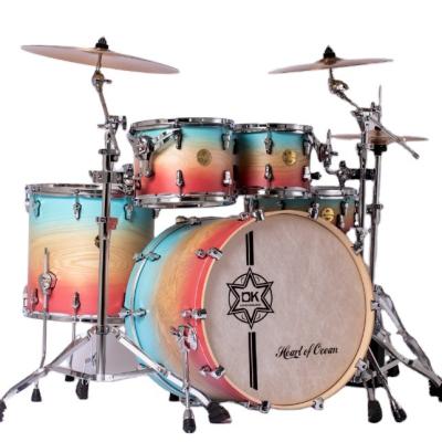 China Surface Finished In Metal Style Lacquer Paint Shell Birch Wood Drum Crystal Acoustic Professional Best Set for sale