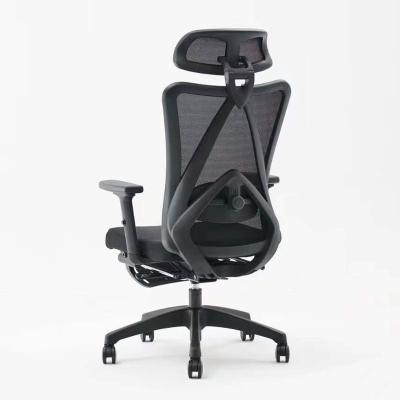 China Ergonomic Chair (Height) Adjustable Black Frame With Footrest Hot Selling High End Ergonomic Office Chair for sale