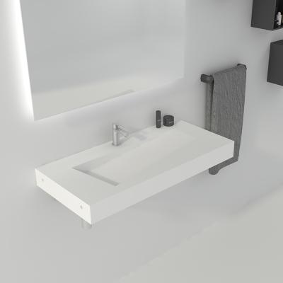 China ST-8402 Bellissimo Stone Design Single Edge Repairable Artificial Stone Sink Linear Marble Basin for sale