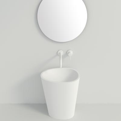 China ST-8501 Bellissimo Bathroom Vanity Serviceable American Standard Pedestal Sink White Basin With Pedestal for sale