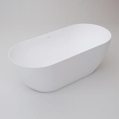 China Resin Free Oval Solid Natural Stone Bathtub Surface ST-8613 Free Soaking Bathtub for sale