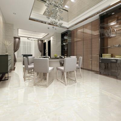 China Glazed Metallic White Carrara Calacatta Marble 800 X 800 Porcelain Tiles Hotel Room Tiles STDC88010-1 for sale