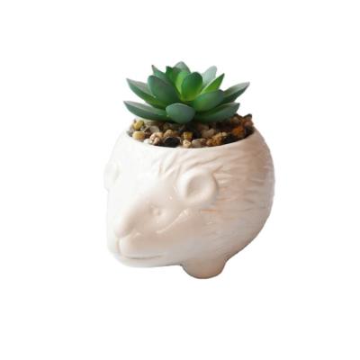 China Mini Wholesale Succulent Pots For Garden Pots Minimalist Custom Planter Pot Mini Ceramic Cute Garden Ornaments for sale