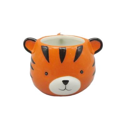 China Viable Cartoon Animal Shape Mini Ceramic Porcelain Cup Mug for sale