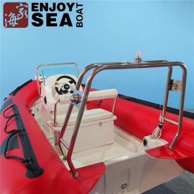 China PVC 470 Large Fiberglass Hull Cabin Marine Grade Inflatable Rib Fishing Boat for sale