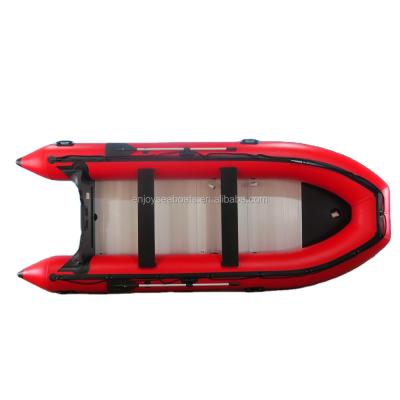 China Dfifting. Rescue Factory Supply Black Aluminum Inflatable Floor Float PVC Outboard Motor Fishing For Sale for sale