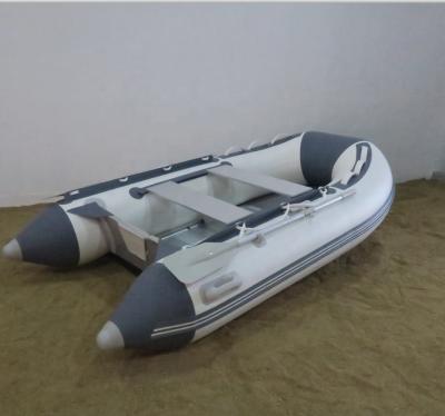 China Durable PVC Foldable Aluminum Floor 3-4 People PVC Inflatable Boat for sale