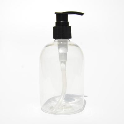 China Clear BEAUTY PACK 8oz 250ml Boston Round Shoulder PET Bottle With Spray Pump for sale