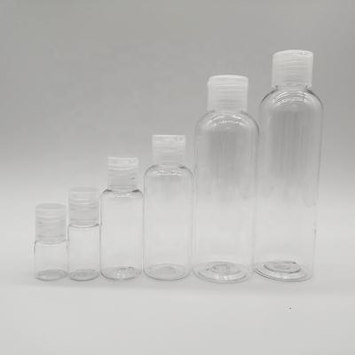 China PACKAGING 10ml 15ml 20ml 30ml 50ml 100ml l Clear Plastic Flip Top Cap PET BEAUTY Bottle for sale