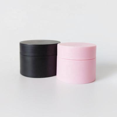 China 5g 15g 20g 30g 50g Cosmetic Rose Cream Jar PP Plastic Matte Black White Blue Cosmetic Powder Container for sale