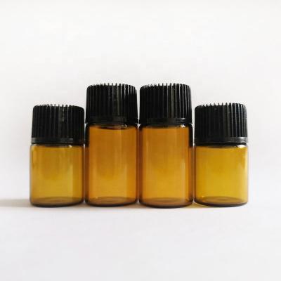 China 1ml 2ml 3ml 5ml Amber Small Glass Vial Essential Oil Bottle E-liquid Glass Oil Dropper Cosmetic Bottle for sale