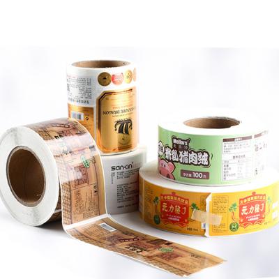 China Product Roll Bottle Label Waterproof Printing Custom Stiker Adhesive Waterproof Vinyl Sticker For Cosmetic Packaging for sale