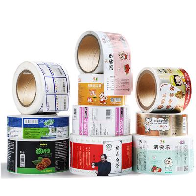 China Customized Custom Color Bottle Label Paper Roll Label Self Adhesive Waterproof Printing Die Cut Sticker for sale