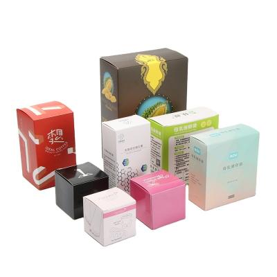 China 2021 Recycled Custom Paper Box Skin Care Packaging Logo Printed 350gsm Factory Direct Eco Packaging Materials Blank Card Folding for sale