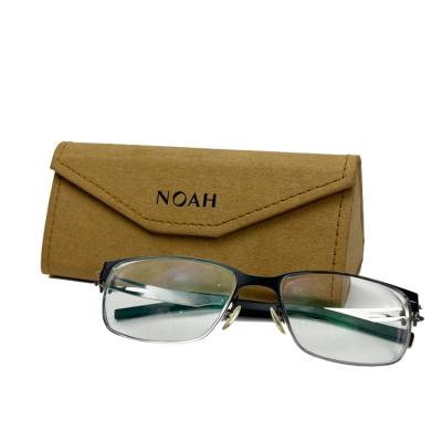 China Luxury Custom Rigid Paper Glasses Recycled Box, 100% Materials Triangle Shape Eye Recycle Foldable Kraft Paper Sun Glass Case With Magnetic for sale