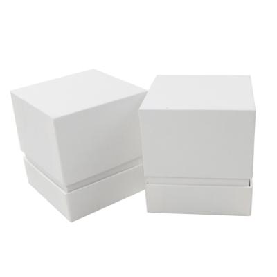 China Recycled materials 1000gsm custom rigid cardboard box for packing, white base and lid custom boxes for candle for sale