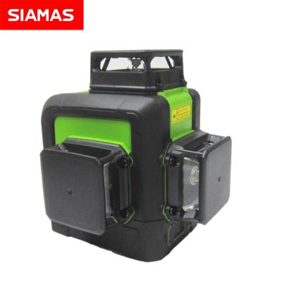 China Green SIAMAS 3D Laser Level 12 Laser Line Leveling For Construction Work Rechargeable Battery Laser Tool 3D Professional Laser Level for sale